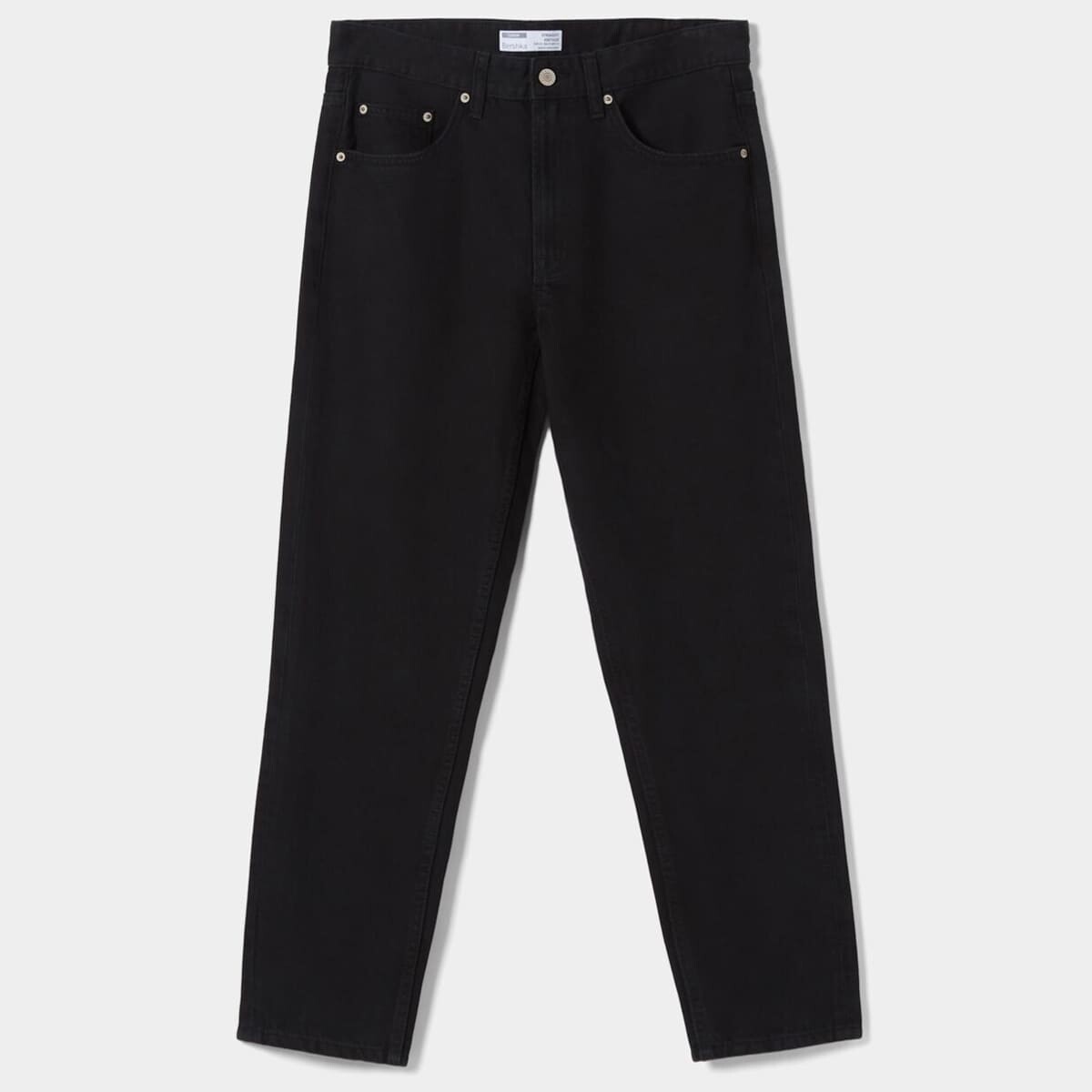

Джинсы Bershka Straight-Fit Vintage, черный