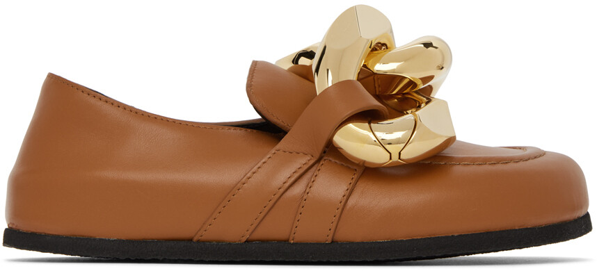 

Коричневые лоферы с цепочкой JW Anderson, Коричневый