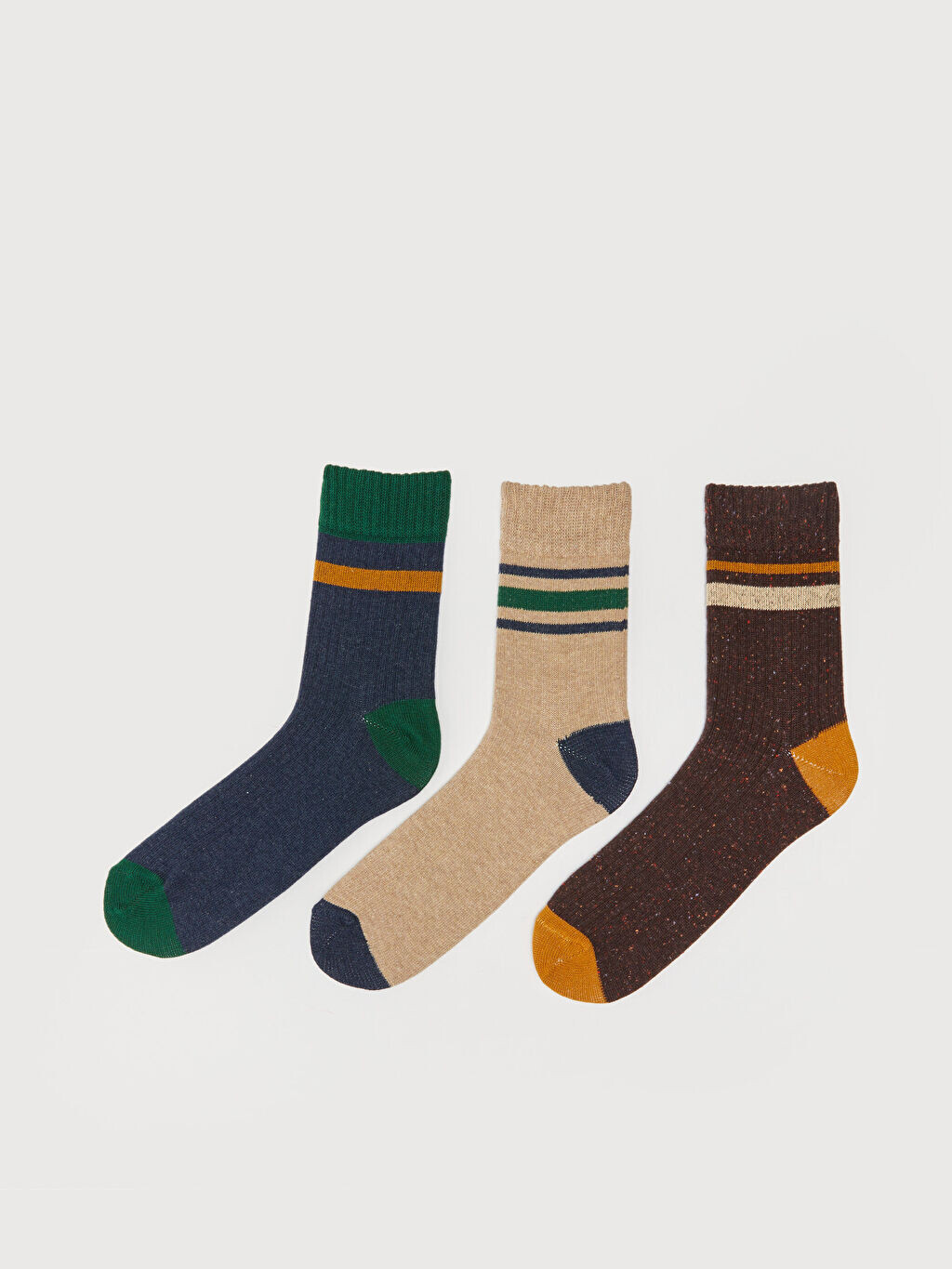 

Полосатые мужские носки, 3 шт. в упаковке LCW Accessories