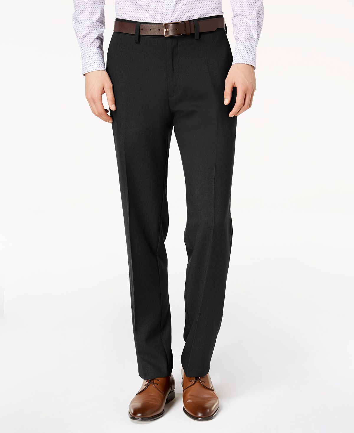 Мужские классические брюки modern-fit в мелкую клетку Kenneth ColeReaction, черный – заказать с доставкой из-за рубежа через онлайн-сервис«CDEK.Shopping»