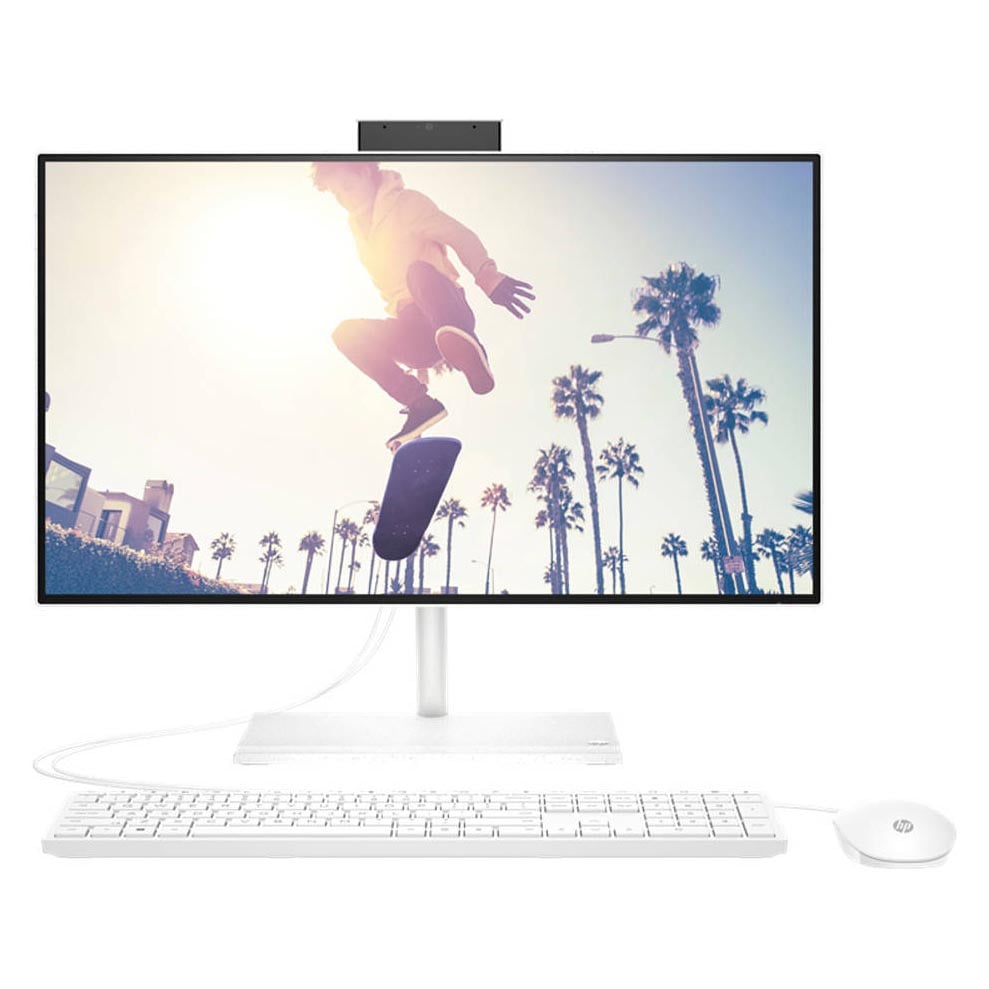 Моноблок HP Bundle AIO 24-CB1022NH, 23.8″, 8Гб/256Гб, i5-1235U, белый, английская клавиатура - фото