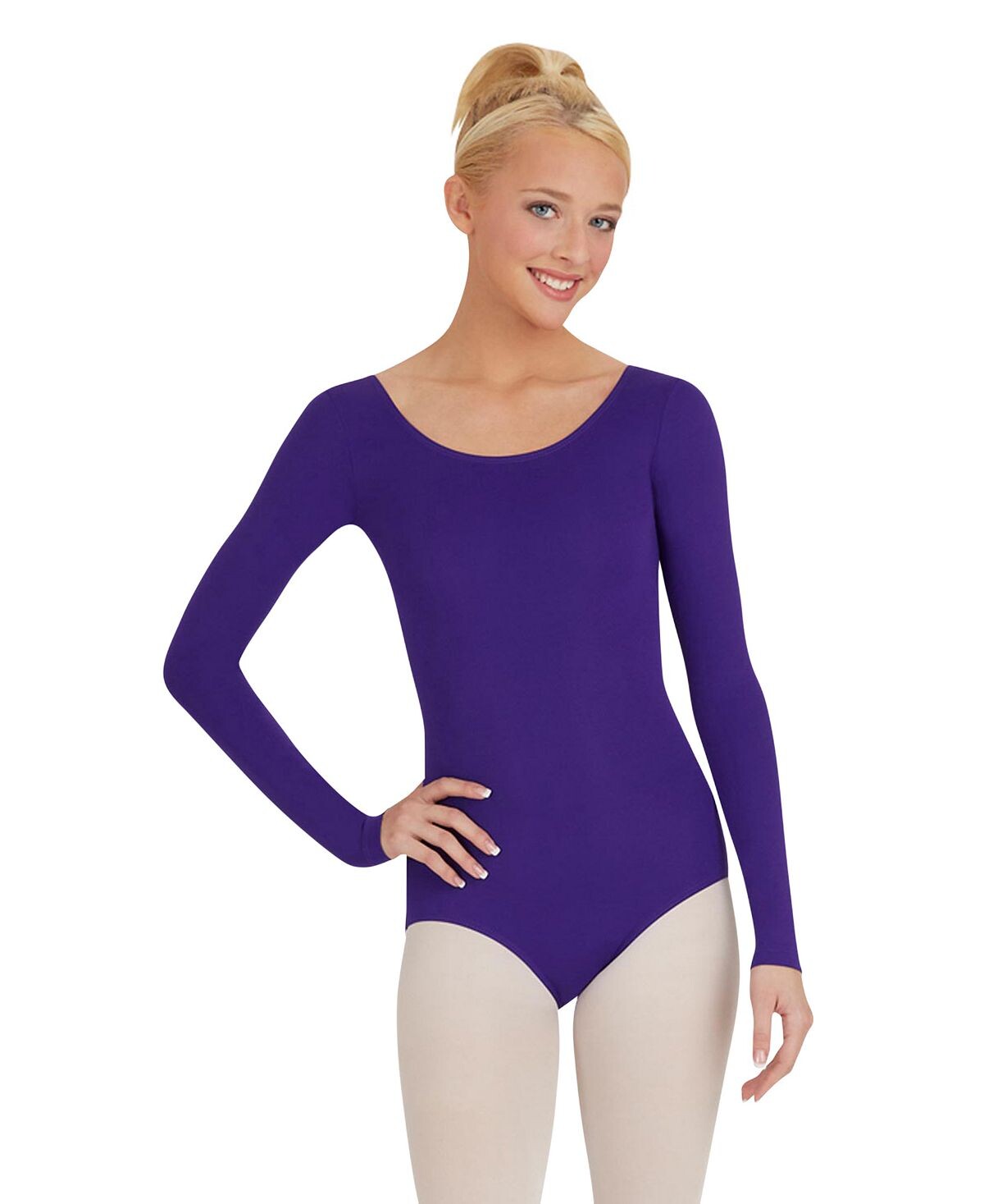 

Купальник с длинным рукавом Capezio, фиолетовый