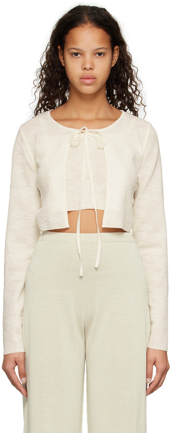 

Комплект из укороченного кардигана и майки Off-White LOW CLASSIC, Серый