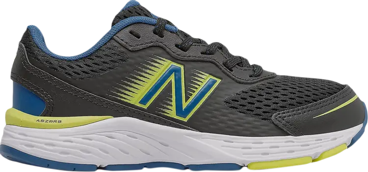 

Кроссовки New Balance 680v6 Kids Wide 'Black Oxygen Blue Yellow', черный