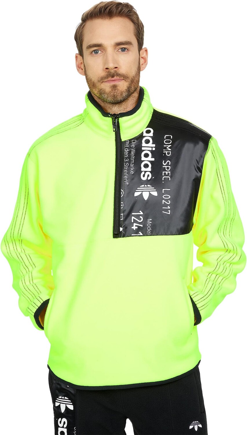 

Adidas X Alexander Wang Полярный флис с молнией 1/2 A, цвет Solar Yellow/Black