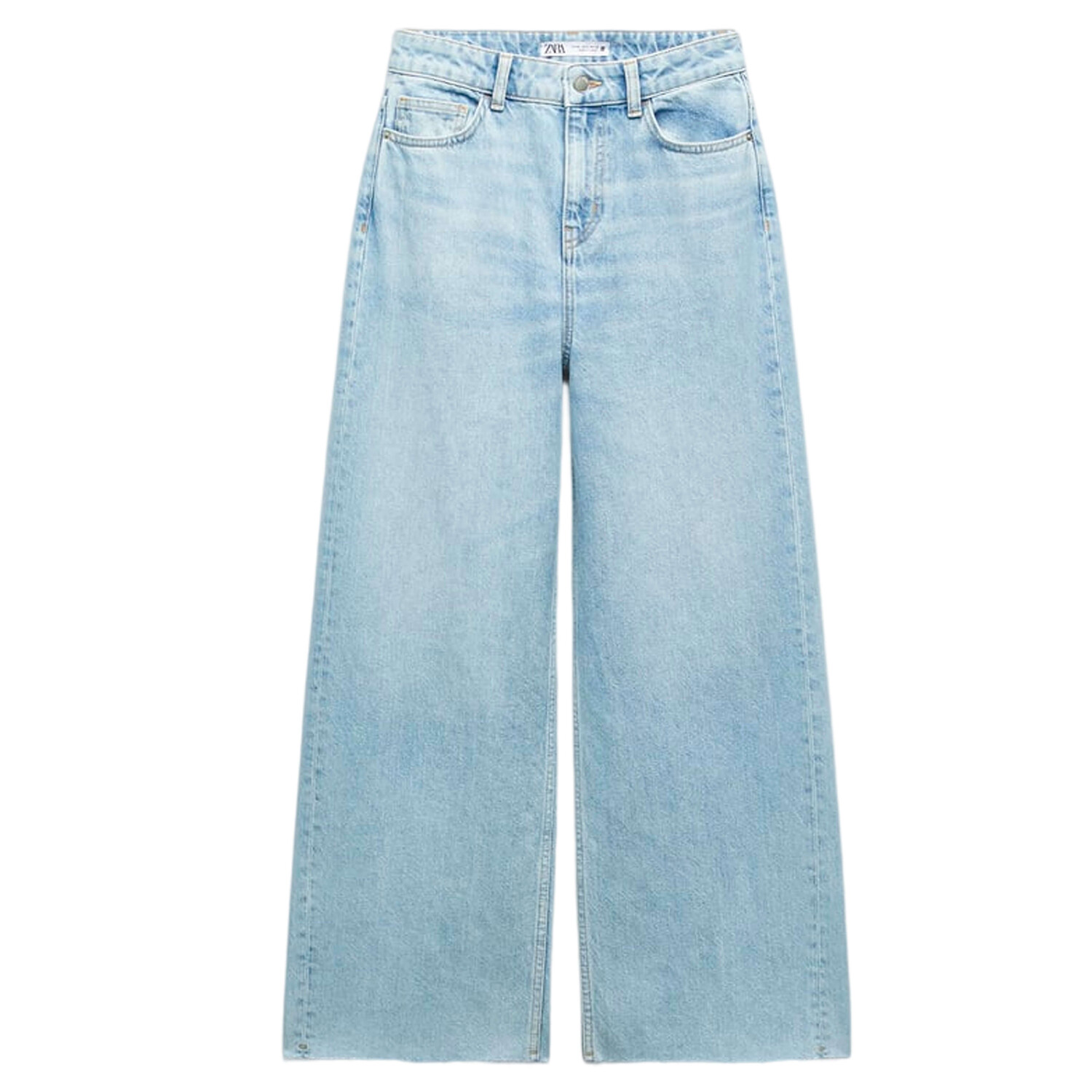 

Джинсы женские средней посадки Zara Z1975 Culotte, голубой