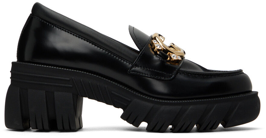 

Черные лоферы с переплетением G Gucci
