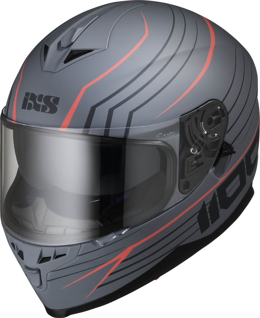 Шлем IXS 1100 2.1, серо-красный