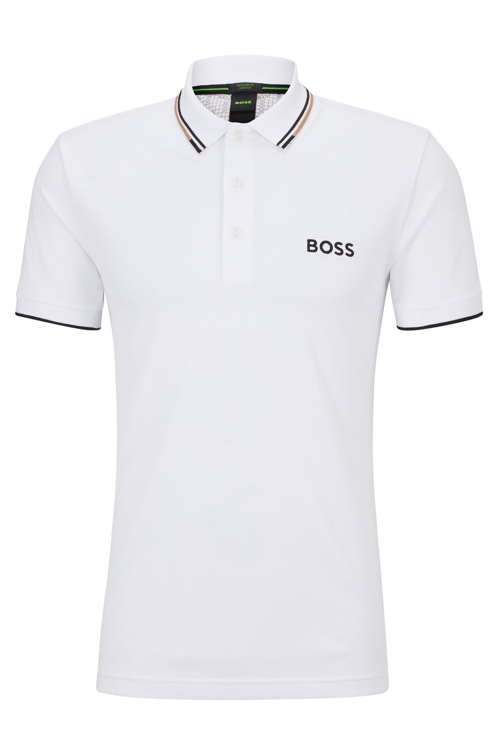 

Рубашка поло Boss Cotton-blend With Contrast Details, белый