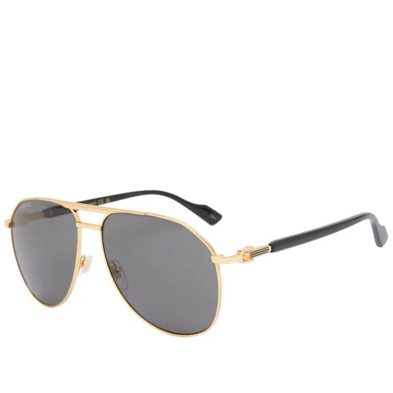 Солнцезащитные очки Gucci Eyewear GG1220S, золотистый/серый