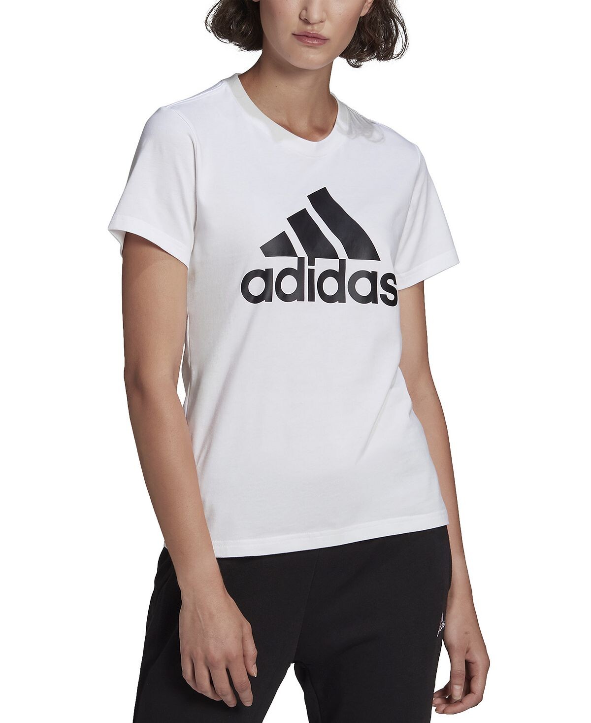 

Футболка Adidas Essentials Logo Cotton, белый, Серый, Футболка Adidas Essentials Logo Cotton, белый