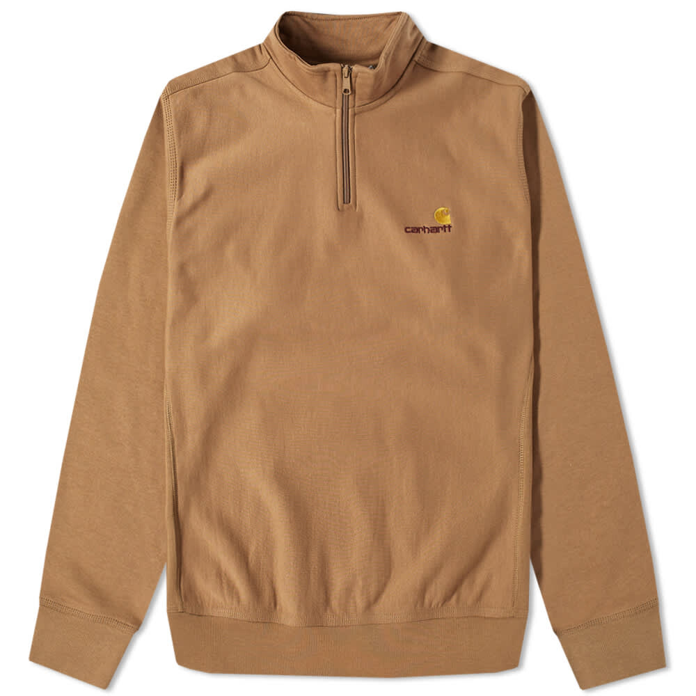

Толстовка Carhartt WIP Half Zip American Script Sweat, Коричневый