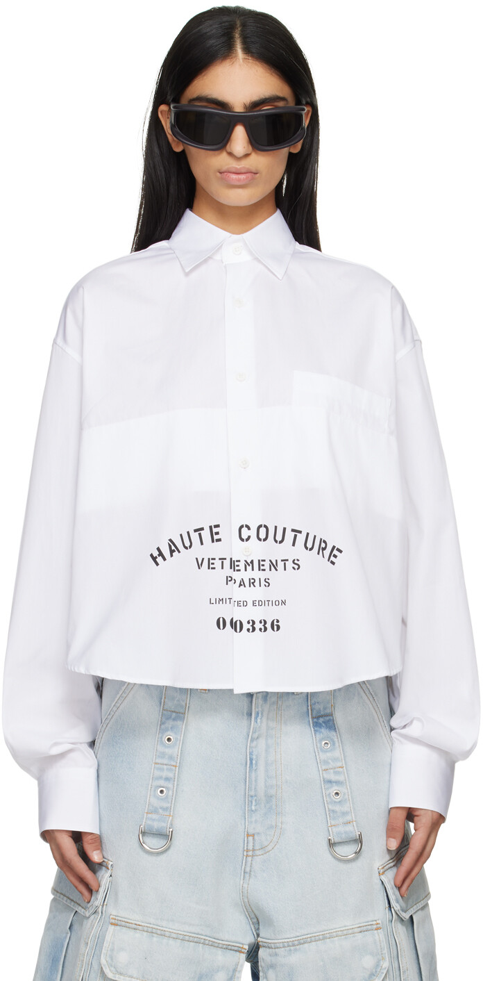 

Белая рубашка от кутюр Vetements