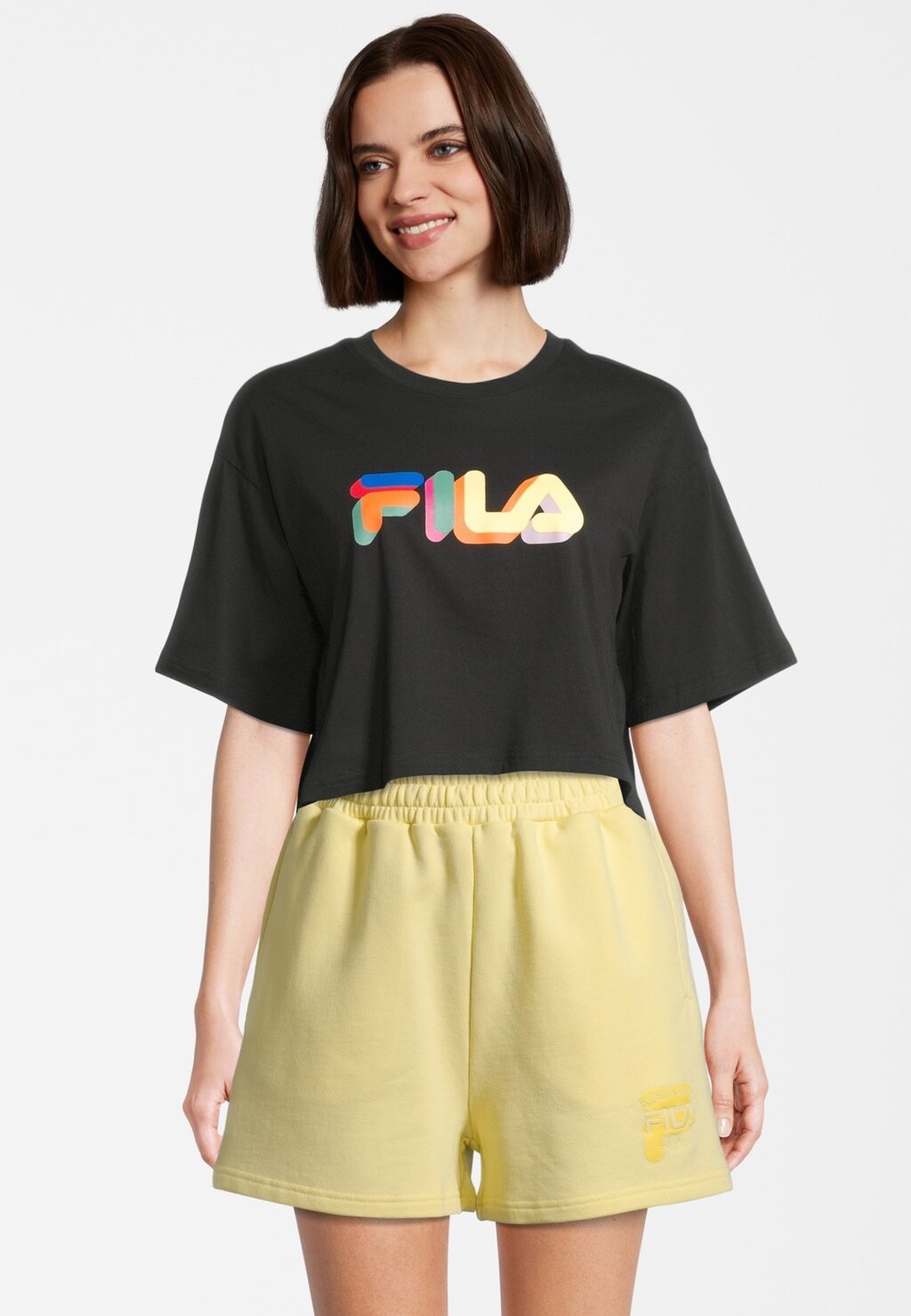 

Футболка с принтом Fila, черный