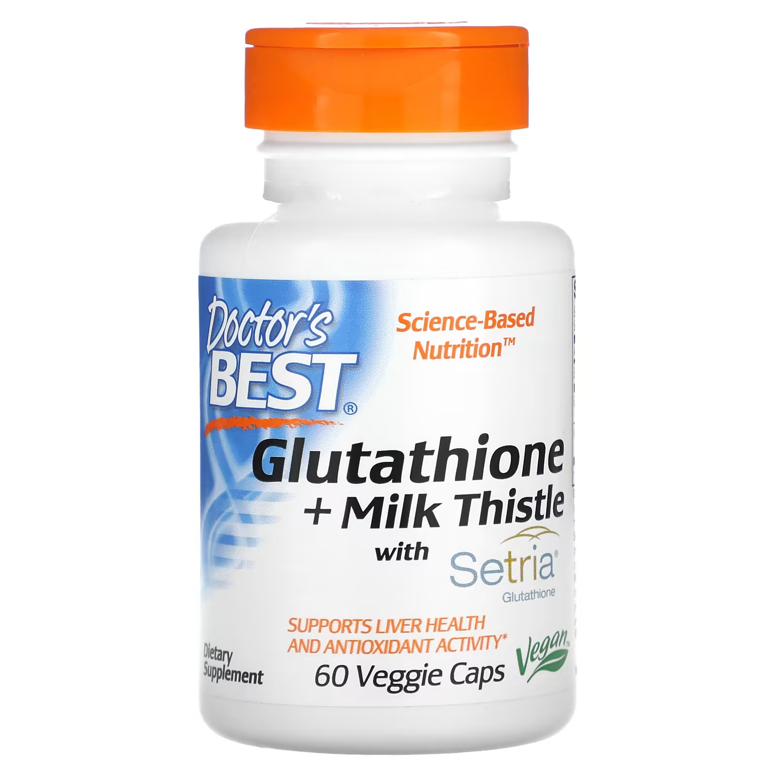 Глутатион + расторопша Doctor's Best, 60 растительных капсул codeage глутатион sr 60 растительных капсул