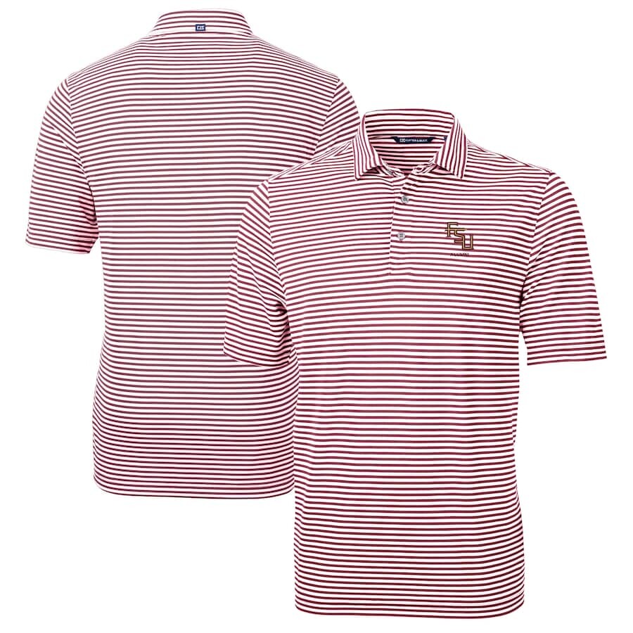 

Поло с коротким рукавом Cutter & Buck Florida State Seminoles, гранатовый