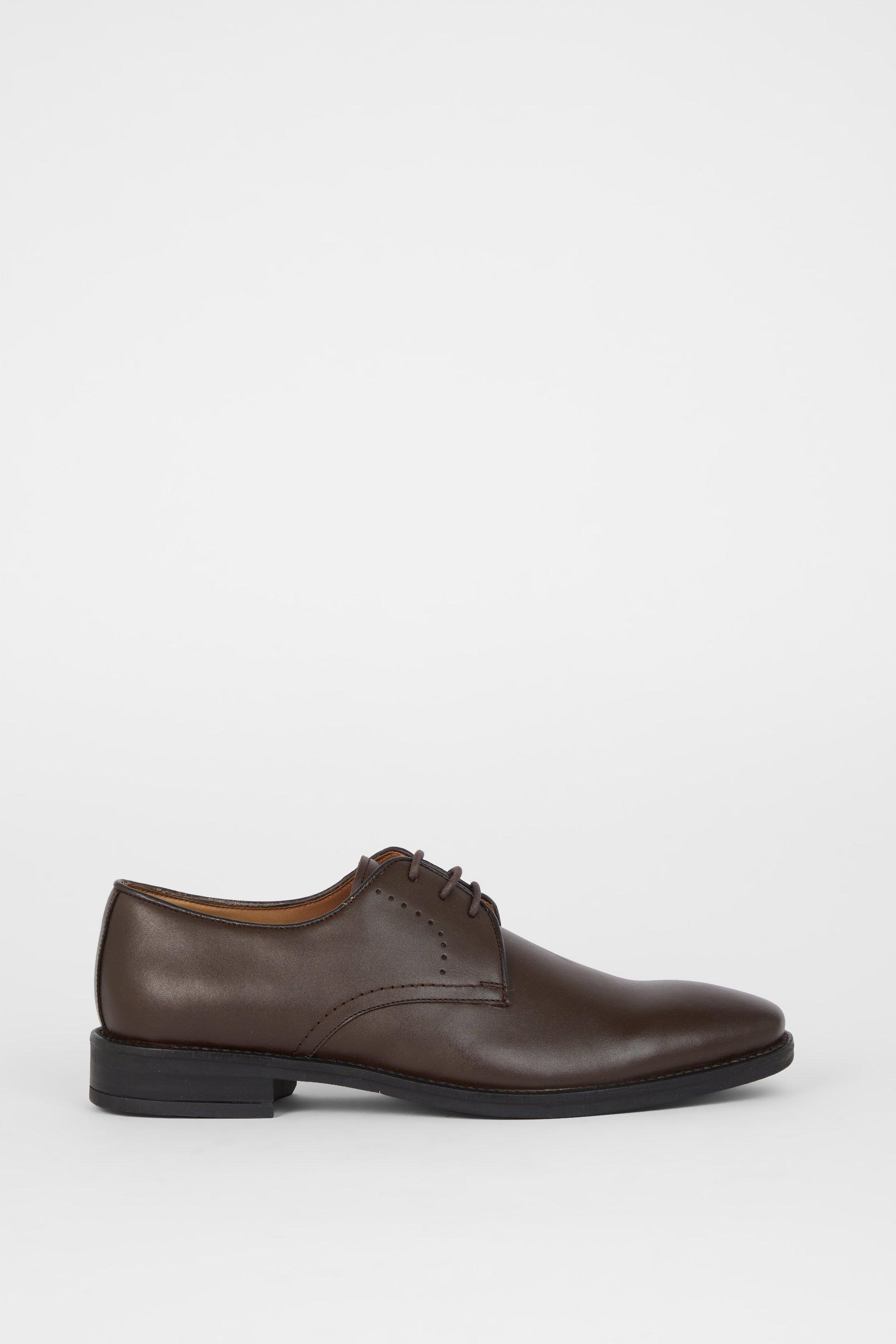 Кожаные туфли дерби Airsoft Comfort с перфорацией на шнуровке Debenhams, коричневый