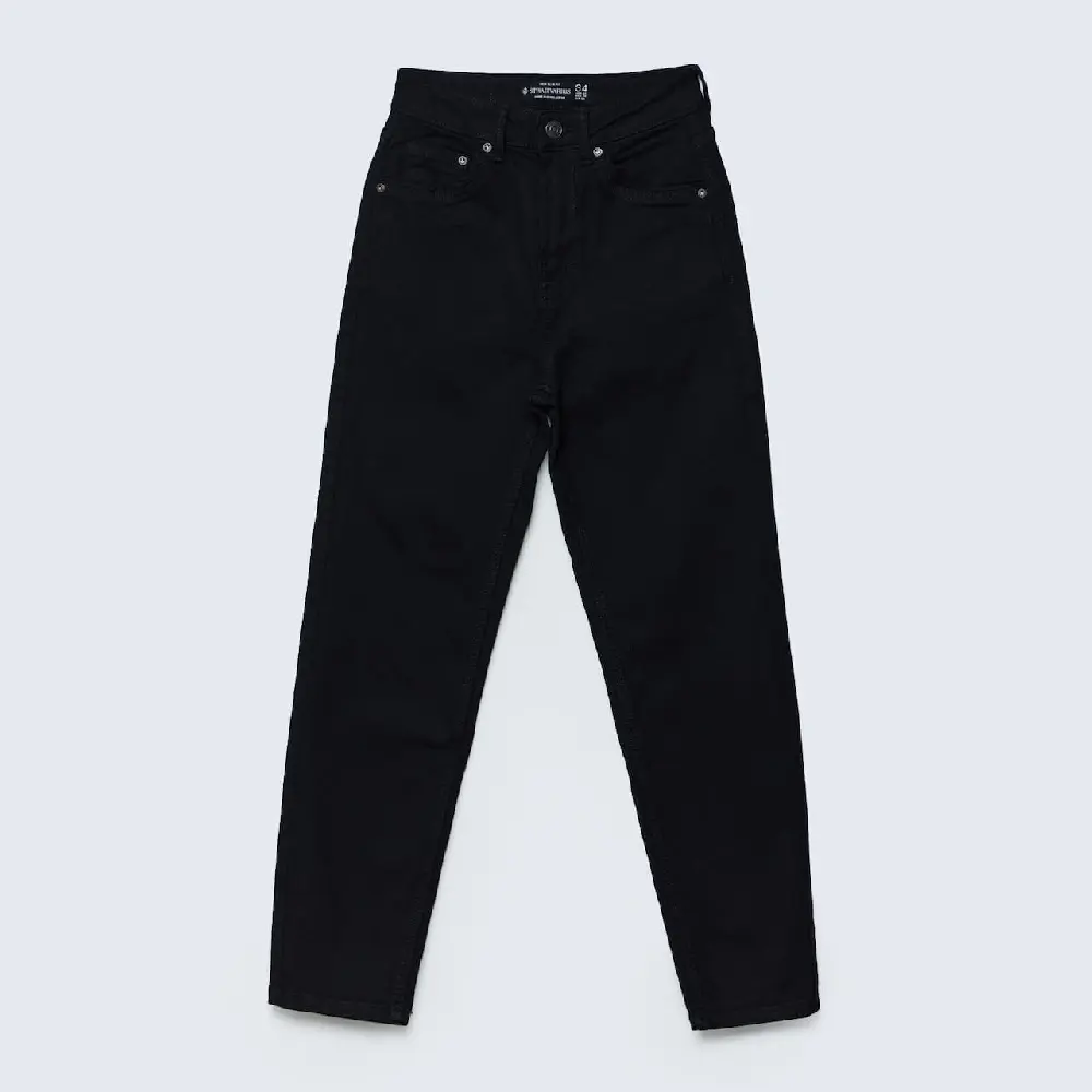 

Джинсы Stradivarius Slim-fit Mom, черный