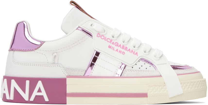 

Бело-розовые кроссовки 2.Zero Dolce & Gabbana, Розовый
