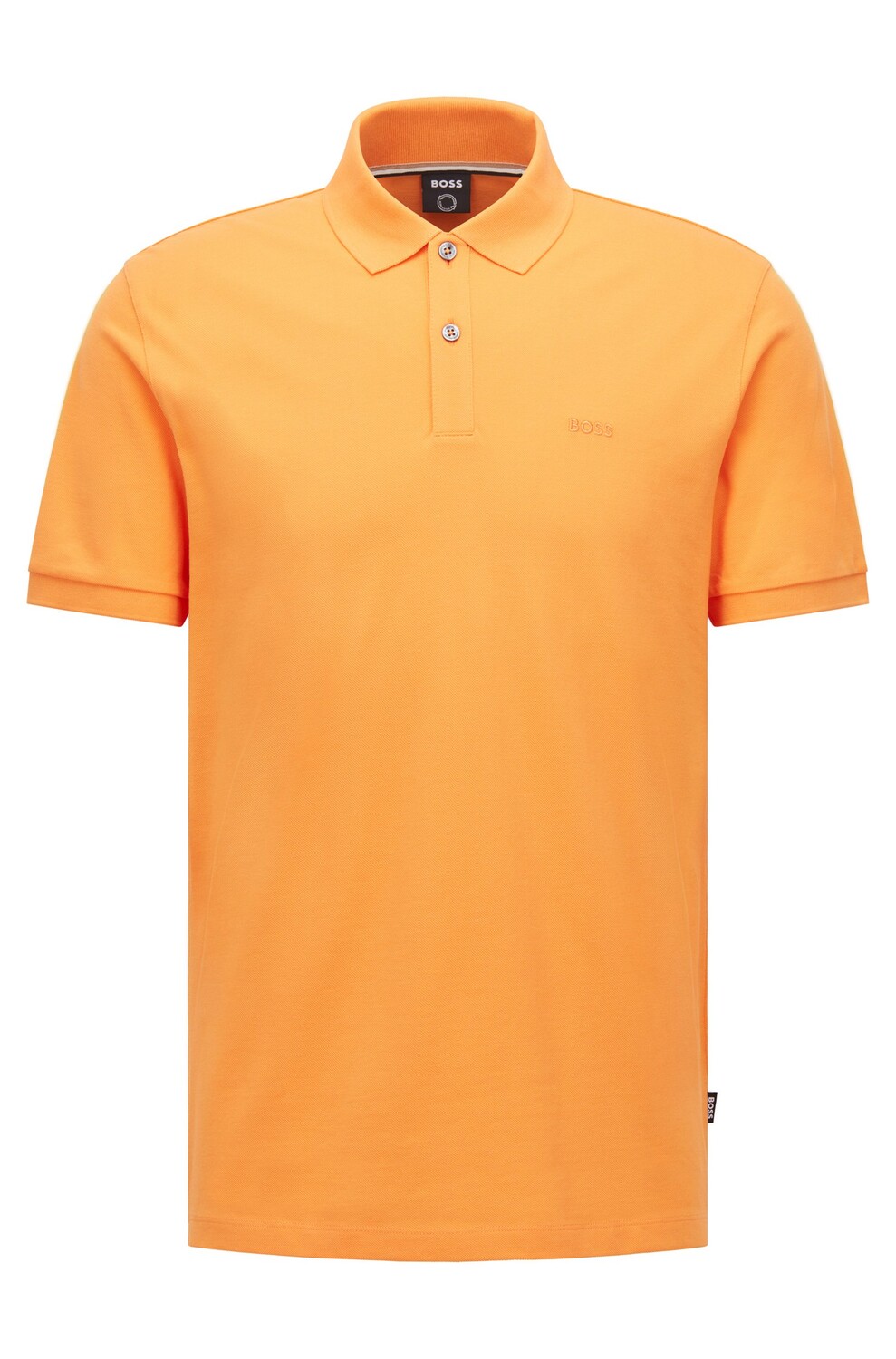 

Футболка поло Boss Cotton With Embroidered Logo, оранжевый