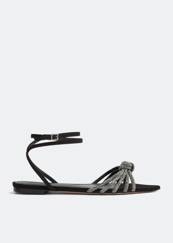 

Сандалии SCHUTZ Knotted flat sandals, черный