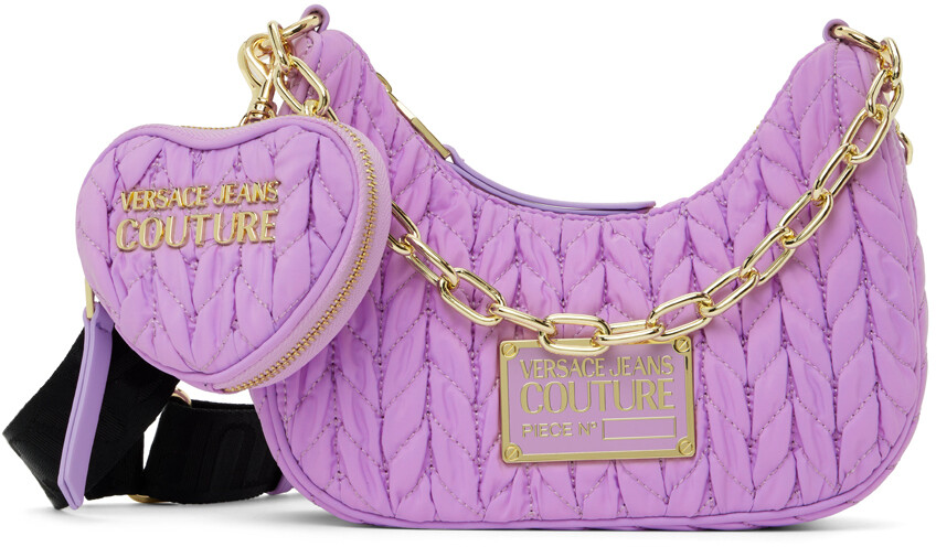 

Фиолетовая стеганая сумка Versace Jeans Couture