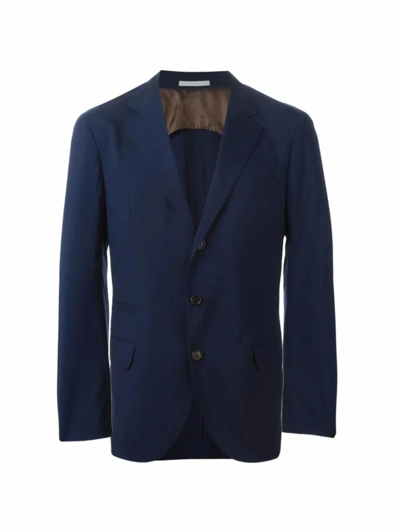 Однобортный пиджак Brunello Cucinelli школьный пиджак gulliver карманы однобортный размер 140 синий