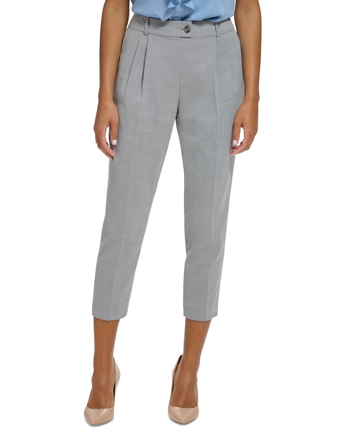 

Укороченные брюки petite со складками Calvin Klein, мульти
