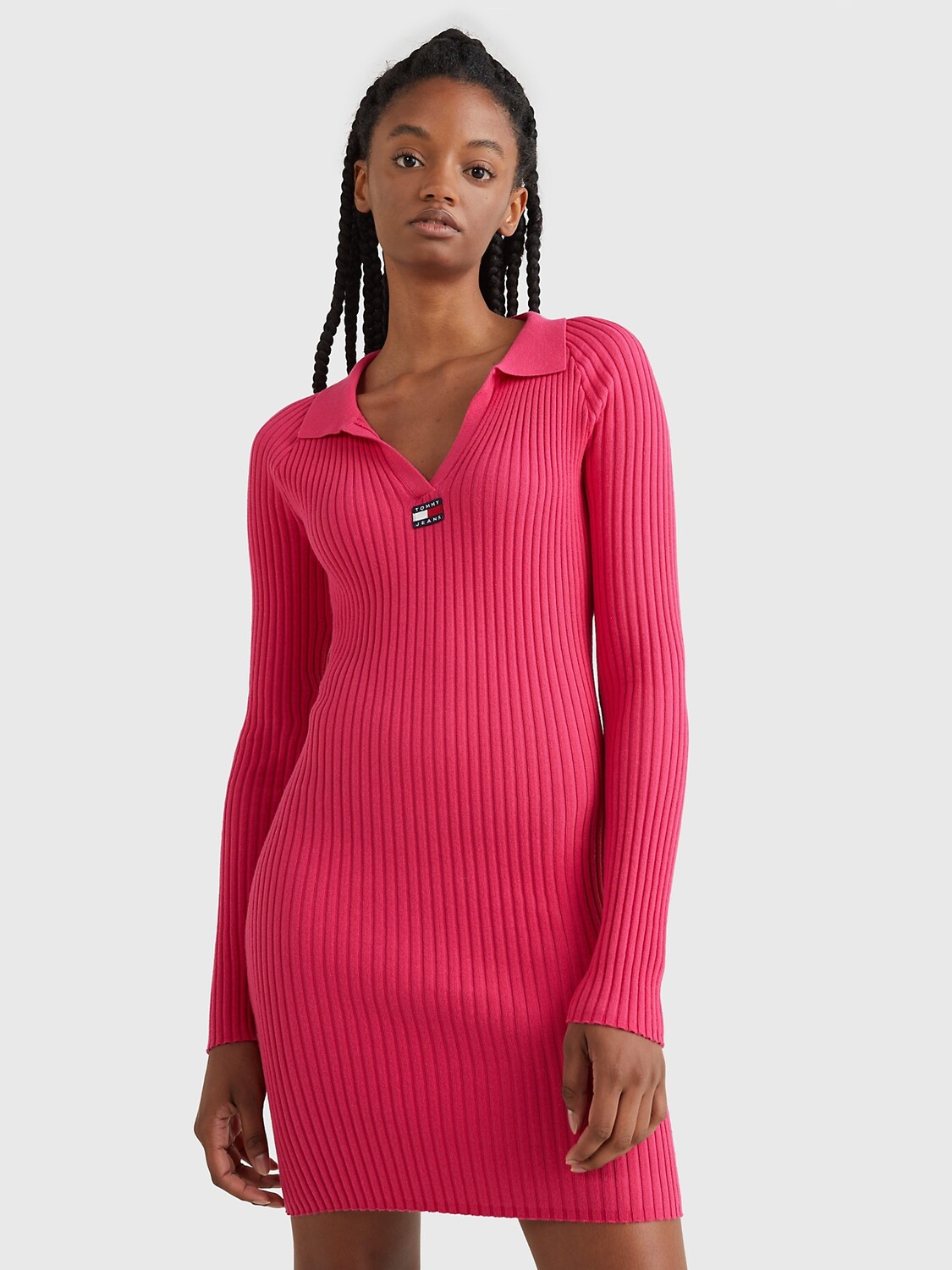 

Платье из твердого свитера Tommy Hilfiger, драгоценный розовый