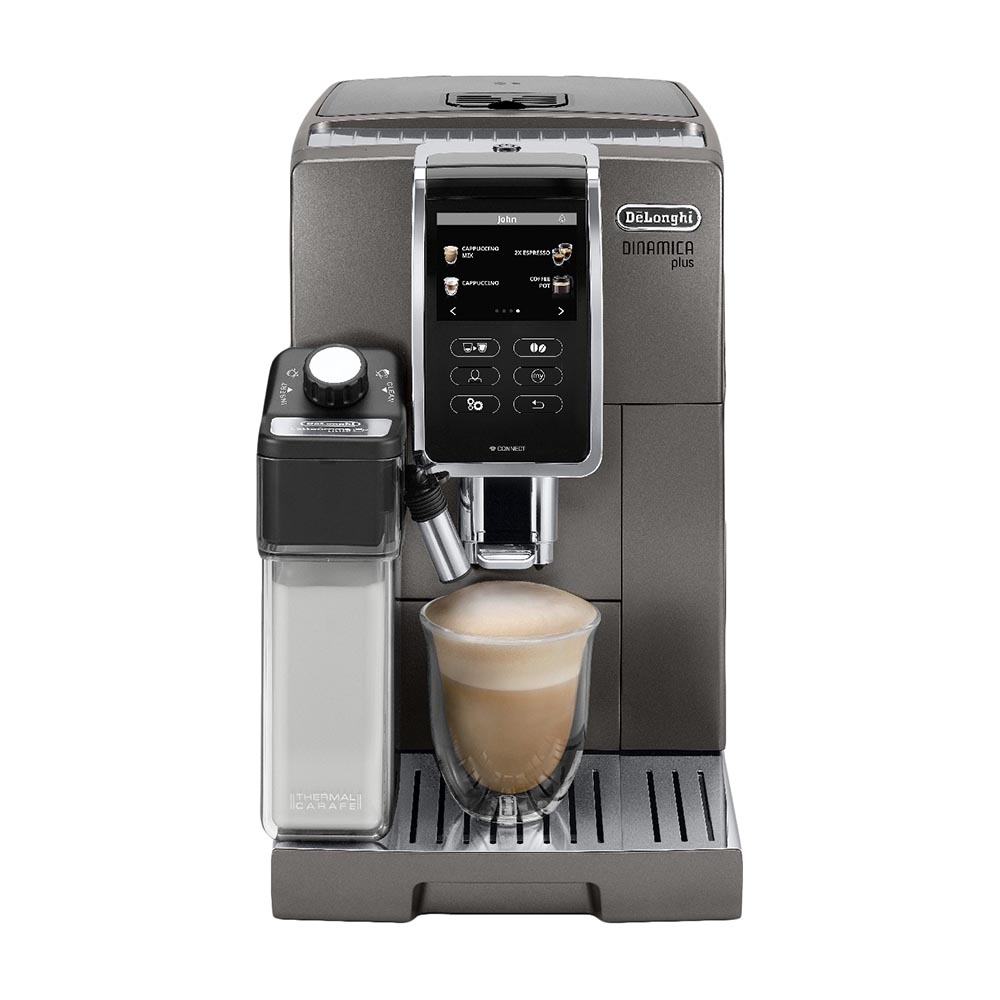 Автоматическая кофемашина DeLonghi Dinamica Plus D9T, серебряный кофе сублимированный с молотым капучино coffee deflor elcafe ground 200гр