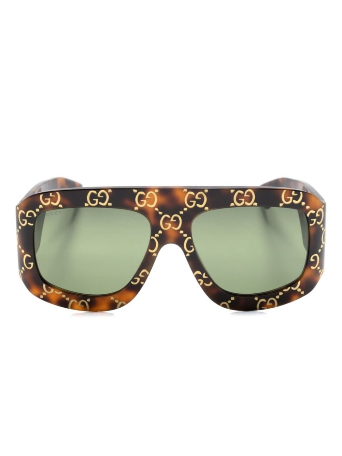 

Gucci Eyewear солнцезащитные очки-пилоты с монограммой GG, коричневый