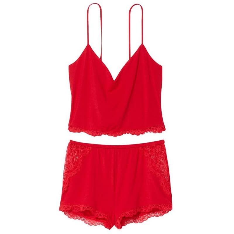 

Пижама Victoria's Secret Stretch Modal Lace-Back, красный