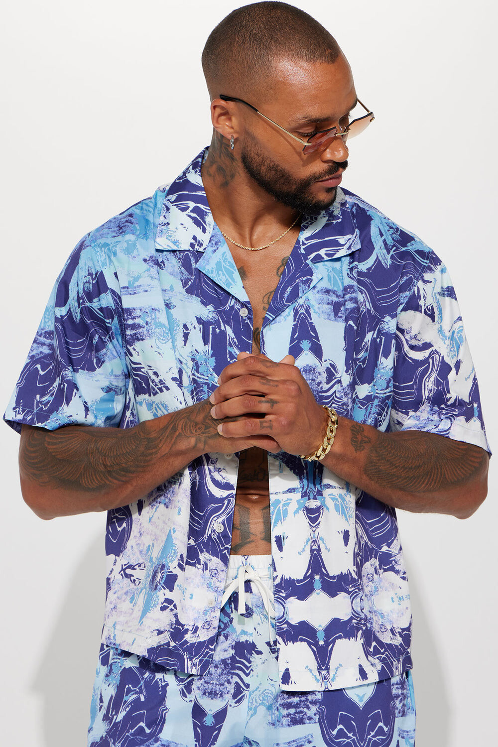 

Рубашка Fashion Nova ZDF01V310190, синий