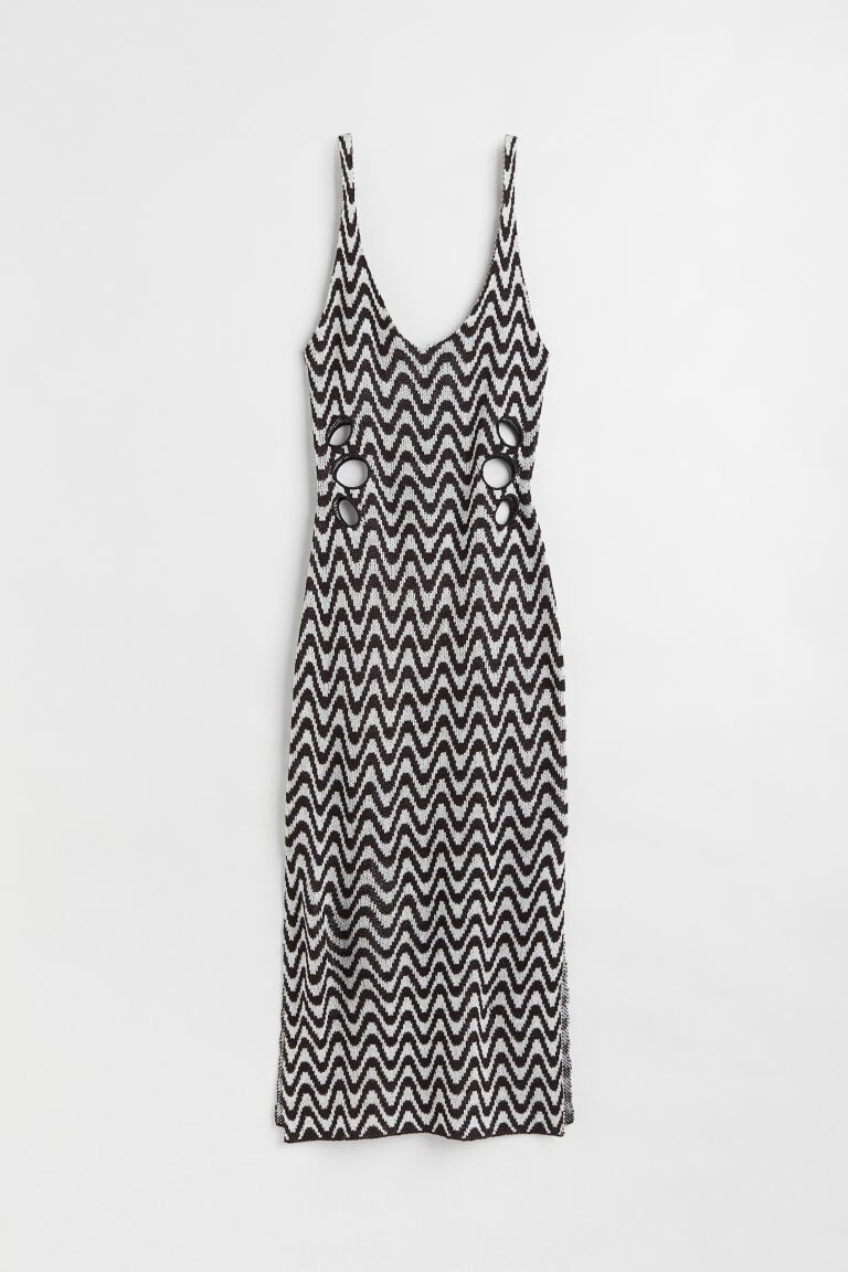 

Вязаное платье H&M, черный/узор