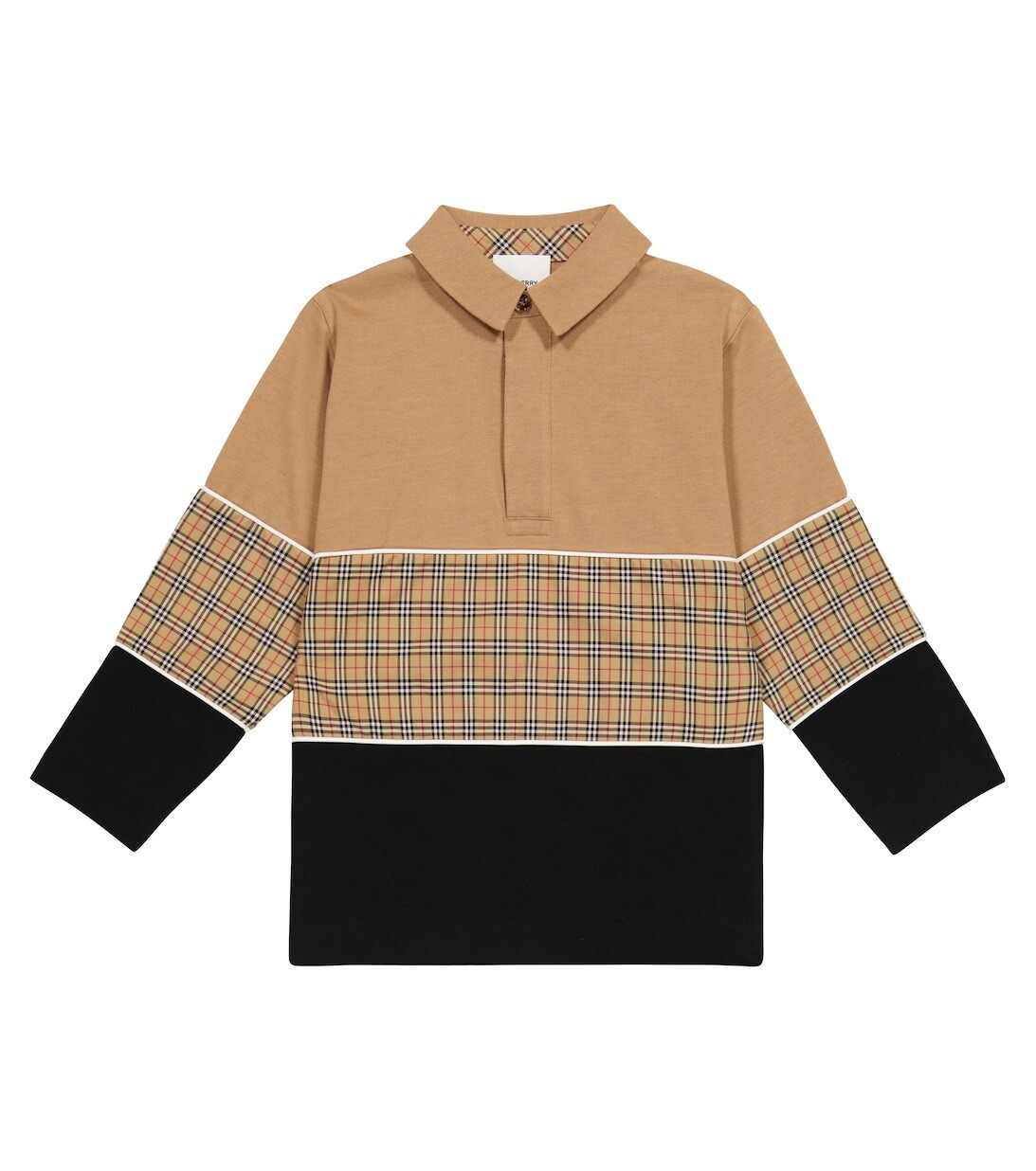 

Рубашка из хлопка со вставками в клетку Vintage Check Burberry, разноцветный