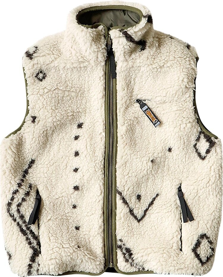 

Жилет Kapital BeniOurain BOA Fleece Reversible Vest 'Ecru', кремовый