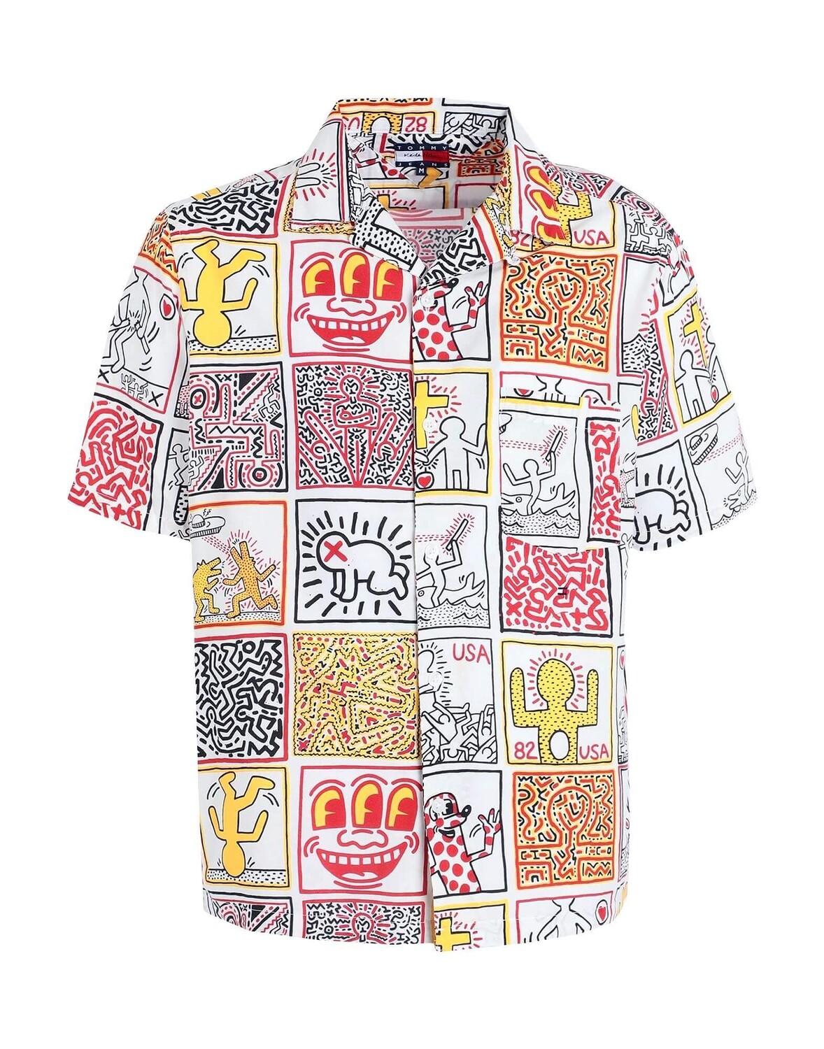 

Рубашка Tommy Jeans X Keith Haring Patterned, белый/мультиколор