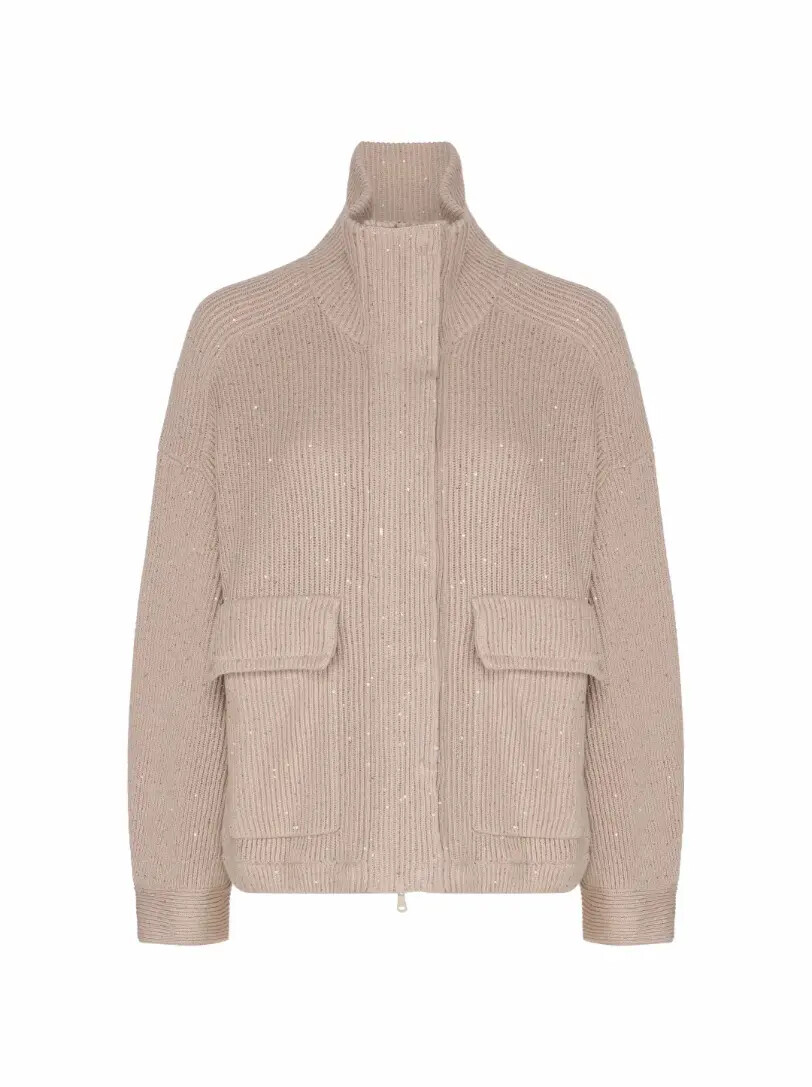 

Вязаная куртка с пайетками Brunello Cucinelli