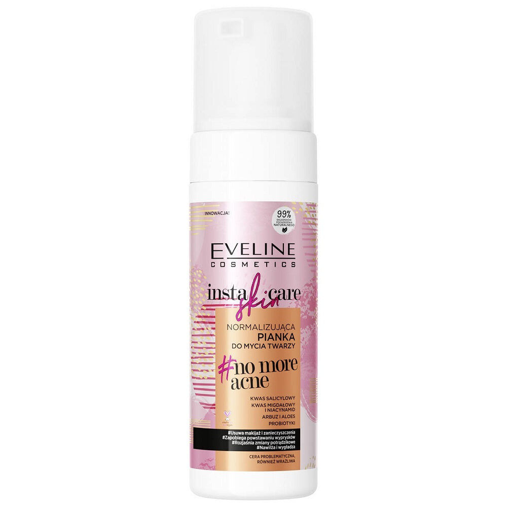 

Eveline Cosmetics Insta Skin Care Нормализующая очищающая пенка для лица для проблемной и чувствительной кожи 150мл