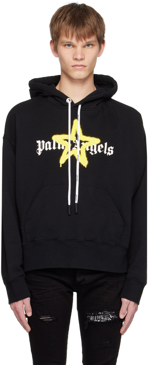 

Черный худи с принтом Palm Angels