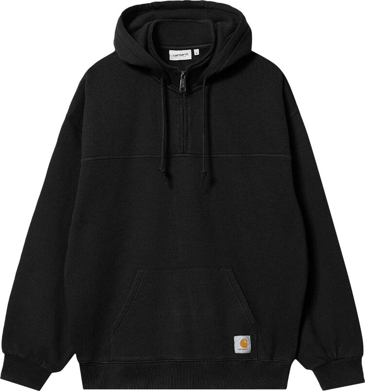 

Толстовка Carhartt WIP Hooded Wade Half Zip Sweatshirt 'Black', черный