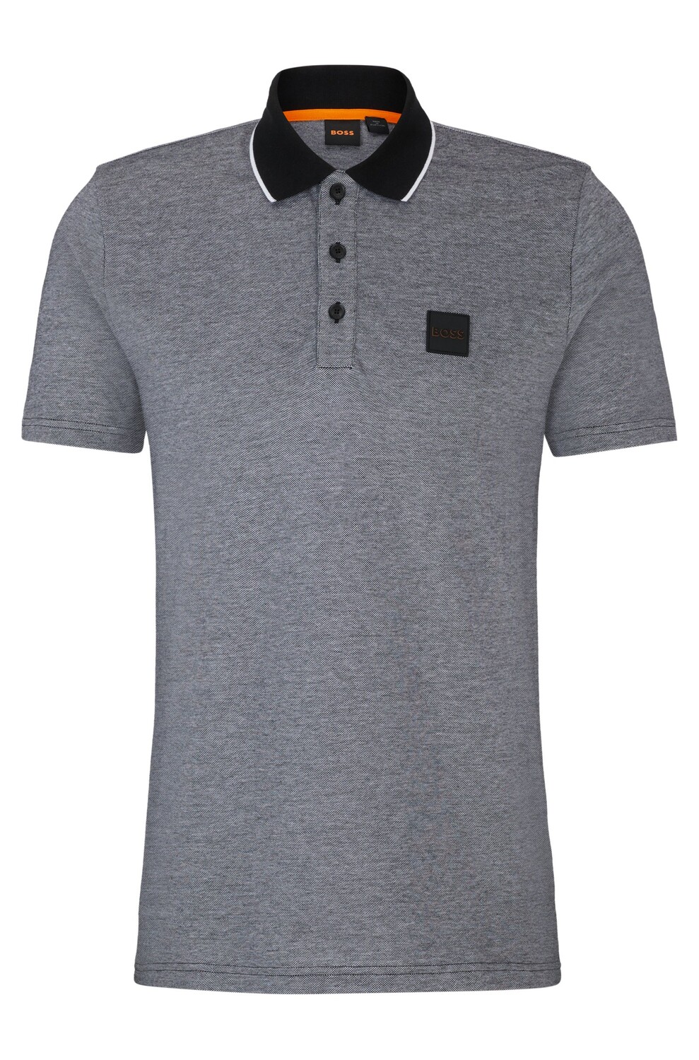 

Футболка поло Boss Cotton-piqué With Contrast Collar, черный