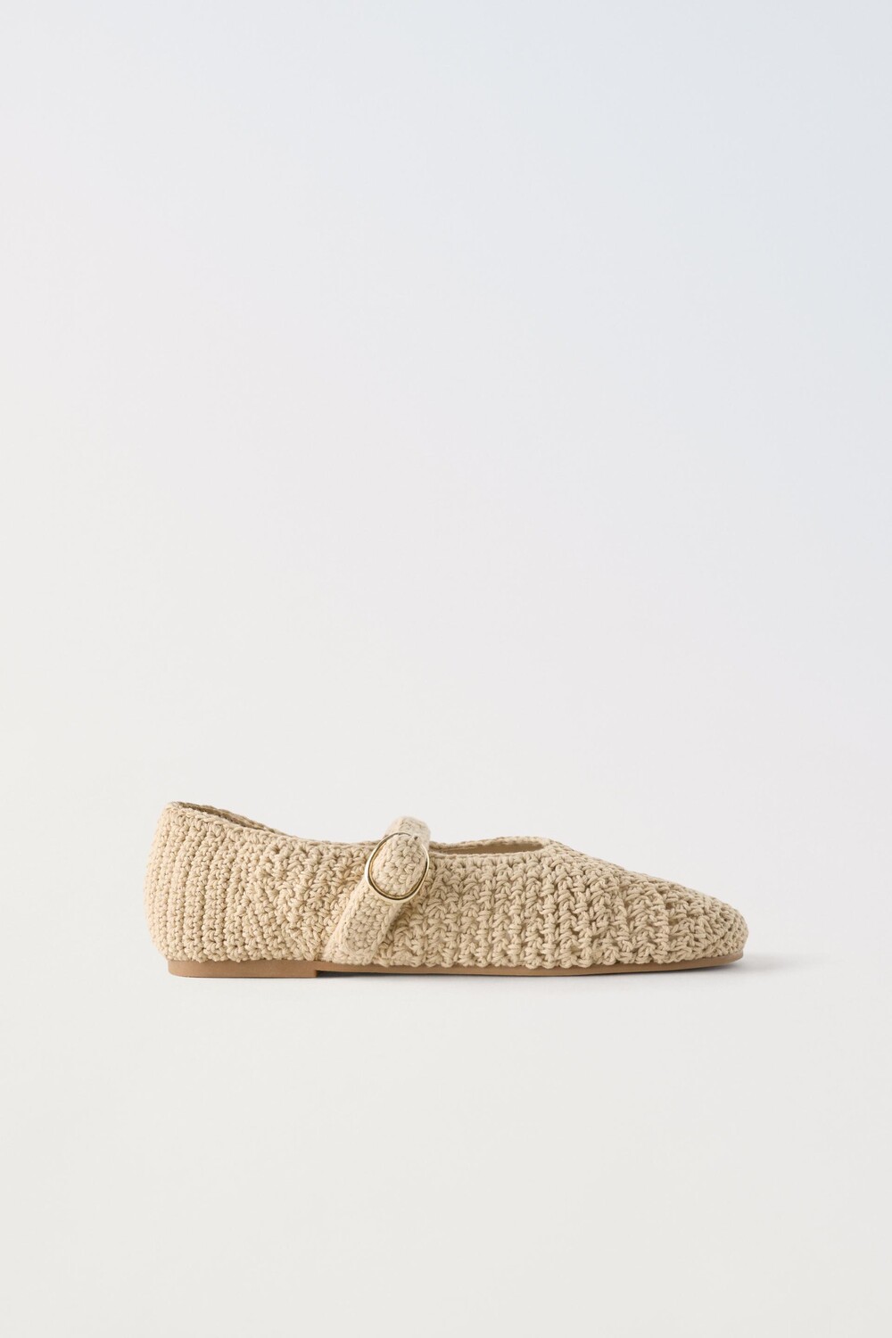 

Туфли Zara Crocet Ballet, кремовый