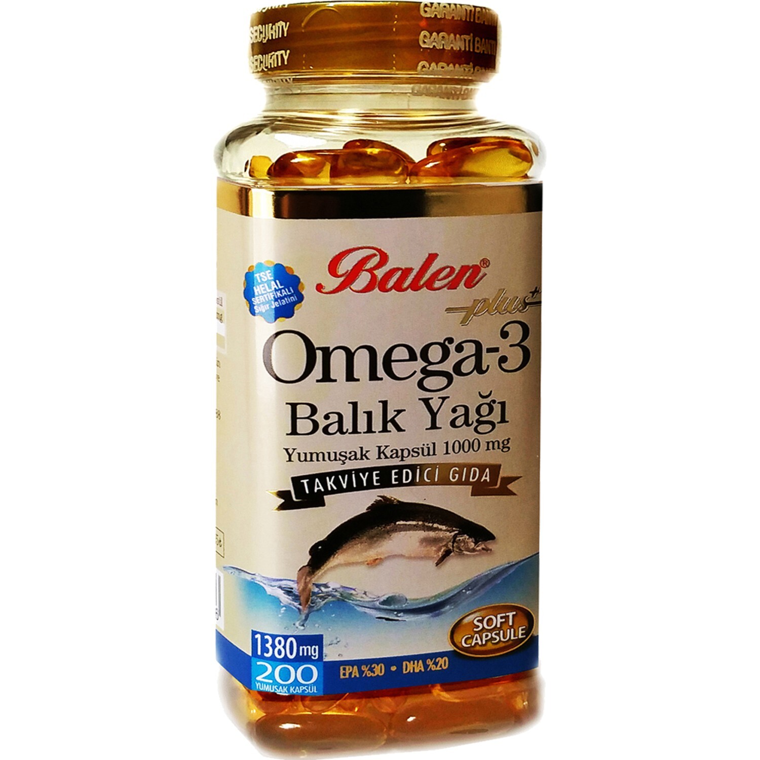 

Рыбий жир Balen Omega 3, 200 капсул, 1380 мг