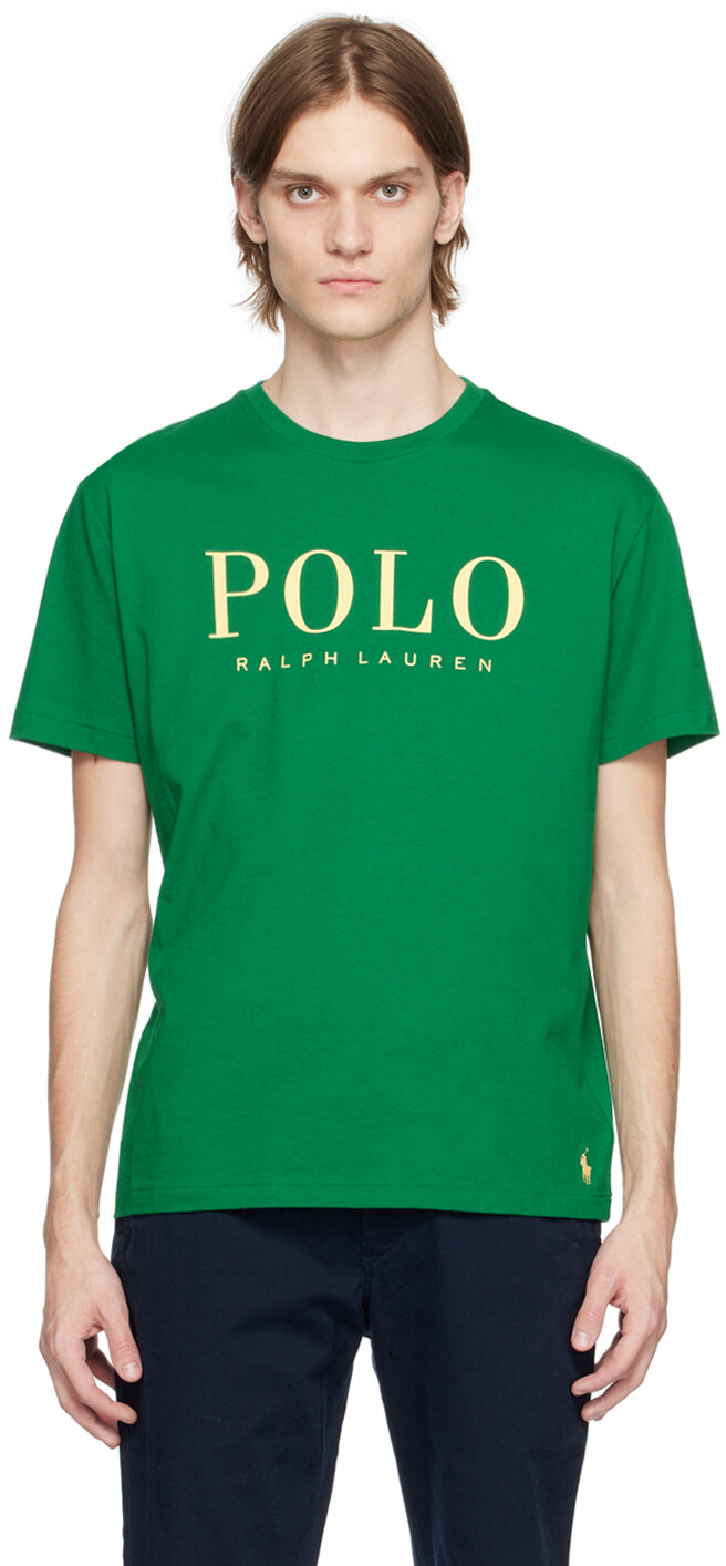 

Зеленая футболка с принтом Polo Ralph Lauren