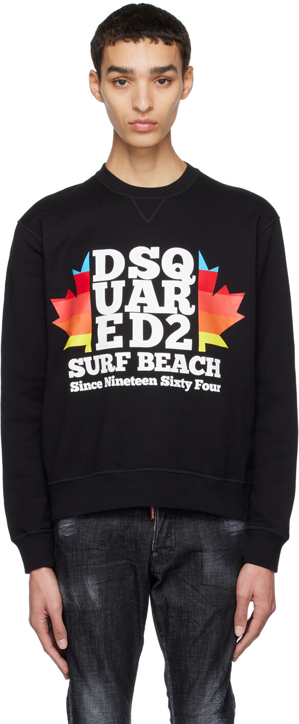 

Черная классная толстовка Surf Beach Dsquared2, Черный