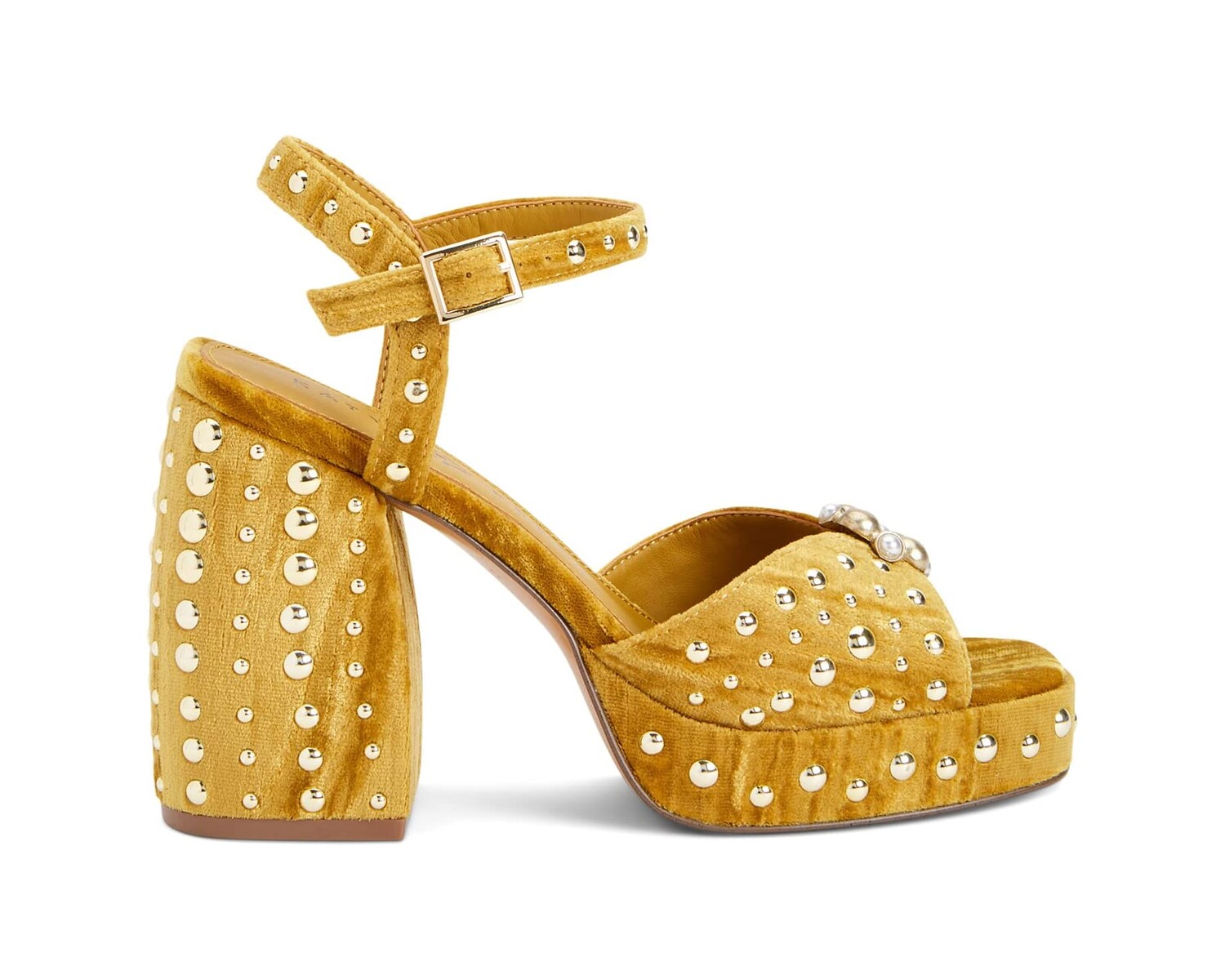 

Туфли на каблуках The Meadow Ornament Sandal Katy Perry, атласная латунь