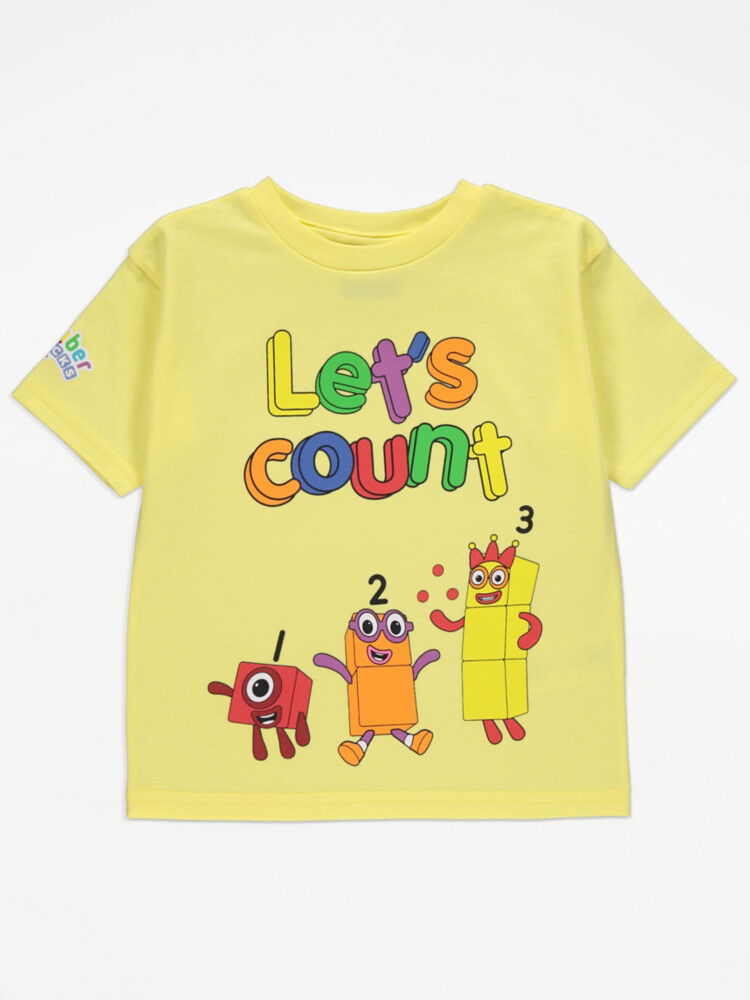 

Желтая футболка CBeebies Numberblocks Let's Count George., желтый
