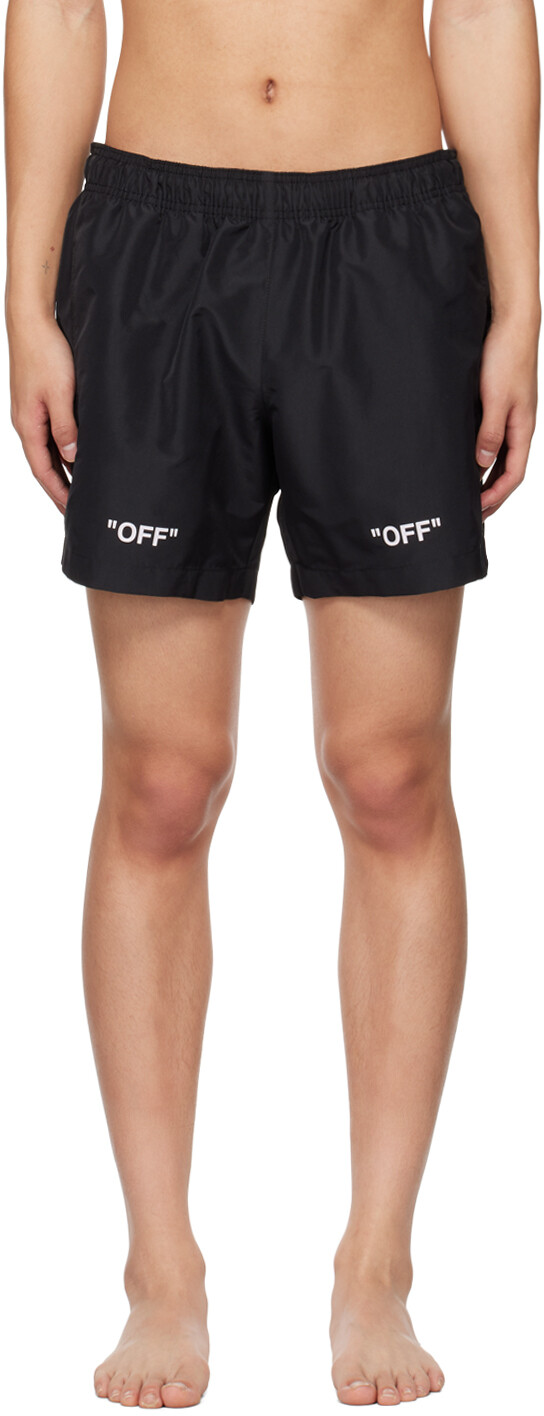 

Черные плавки с принтом Off-White