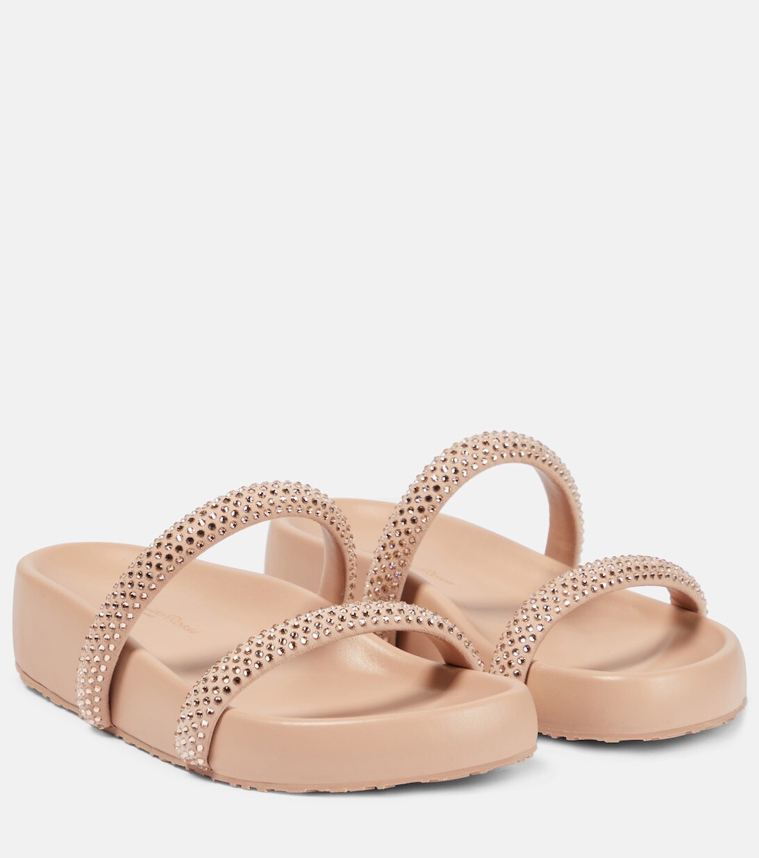 

Украшенные шлепанцы на платформе Gianvito Rossi, розовый